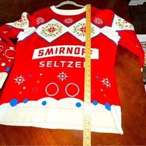 Smirnoff Vodka Ugly Christmas Sweater Men's L Office Party Holiday Present Gift